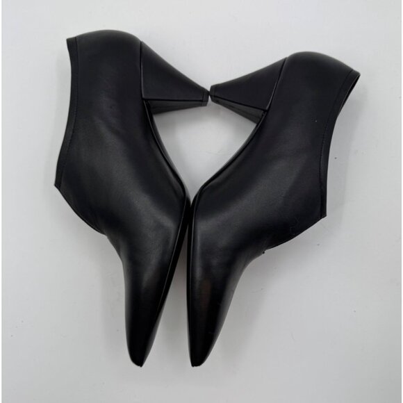 M. Gemi Alania Black Italian Leather Pointed Toe Heeled Shoes Size 7.5 or EU 38 - Picture 8 of 14